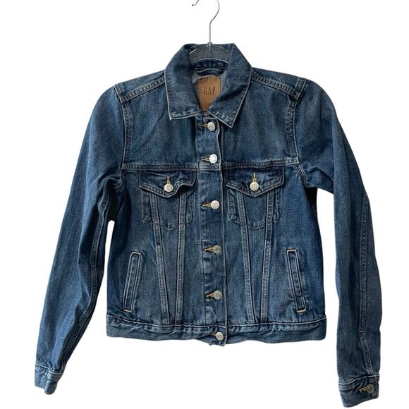 GAP Women's Denim Jacket Blue Medium Wash Size XS - Picture 1 of 6
